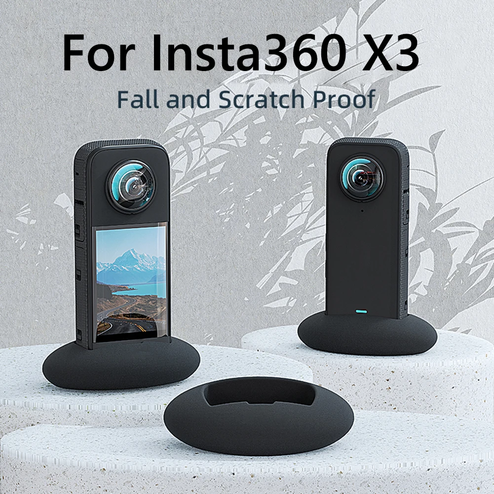 

Мягкая силиконовая основа для Insta360 X3, Водонепроницаемая силиконовая основа для камеры, настольная подставка с защитой от царапин для Insta360 X3...