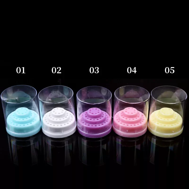 

NEW2023 Drill Grinding Bit Holder Box Display Storage Container Nail Polishing Head Stand Metal Organizer Case Nail Drill Bits T