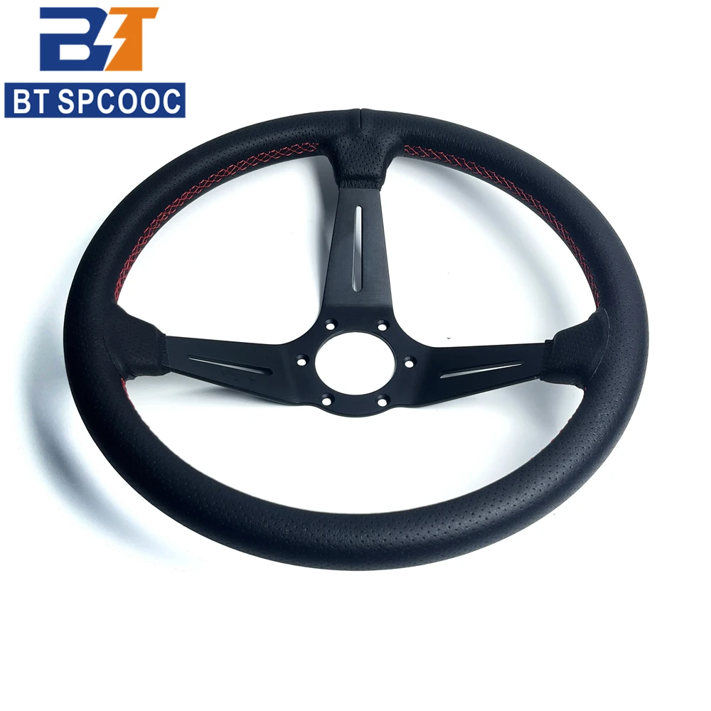 Рулевое колесо 14 дюймов автомобильное Спортивное глубокое ПЕРФОРИРОВАННОЕ