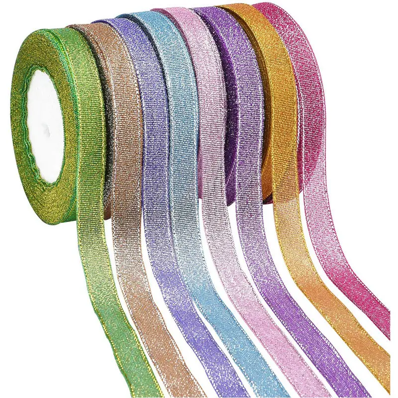 

Двухсторонняя Атласная Лента с металлическим блеском, 10 ярдов