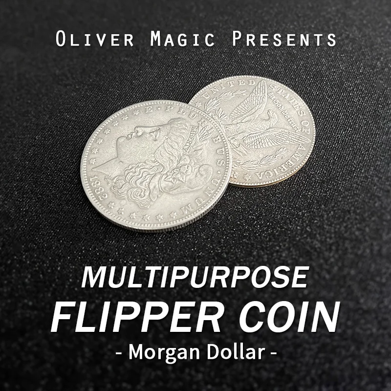 

Multipurpose Flipper Coin (Morgan Dollar) By Oliver Magic Tricks Magnetic or Gravity Coin Close Up Illusions Gimmicks Props