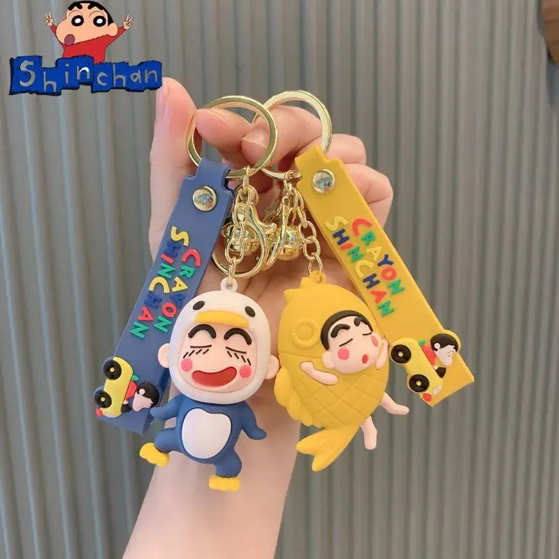 

Crayon Shin-Chan Key Chain Delicate Pendant Car Key Ring Doll Ornament Bags Accessories Fashionable Versatile Girlfriend Gift