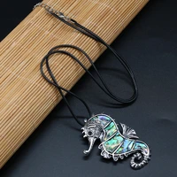 2021 best selling new product natural shell alloy seahorse shaped pendant to make diy exquisite necklace bracelet size 56x40mm