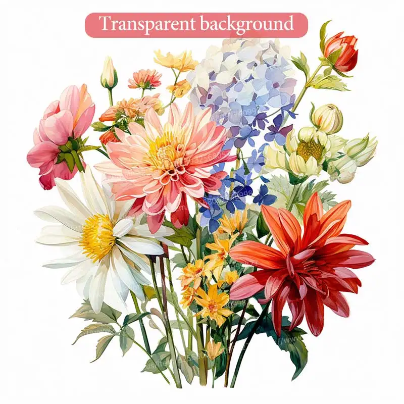 

Настенная наклейка ПВХ цветочный букет M1496