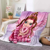 cute elf blanket flannel blanket super soft fleece throw blankets lightweight warm blanket for bedroom couch sofa