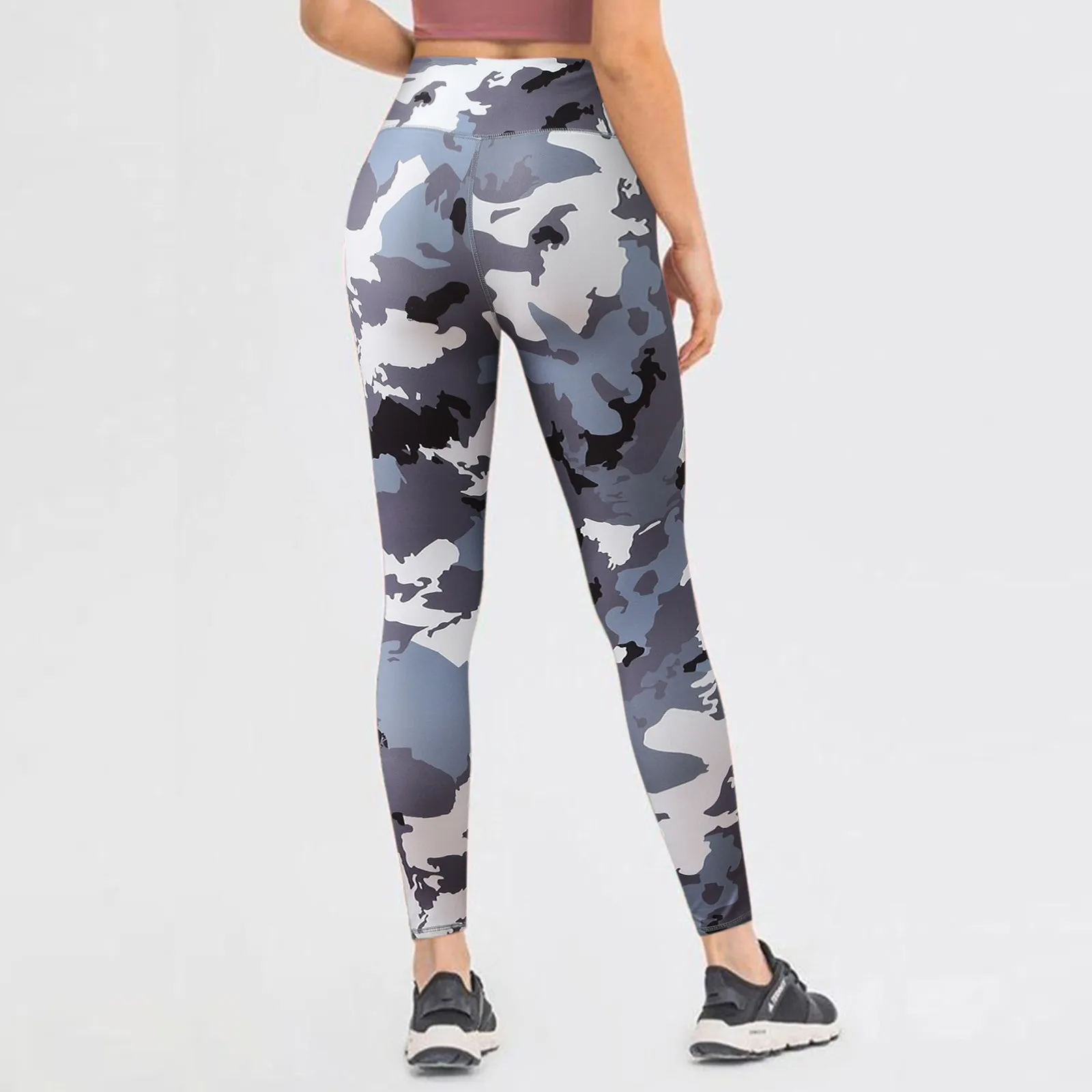 

Women Camouflage Printed Yoga Pants High Waist Casual Pilates Sports Fitness Running Seamless Spandex Quick Dry Yoga Pants