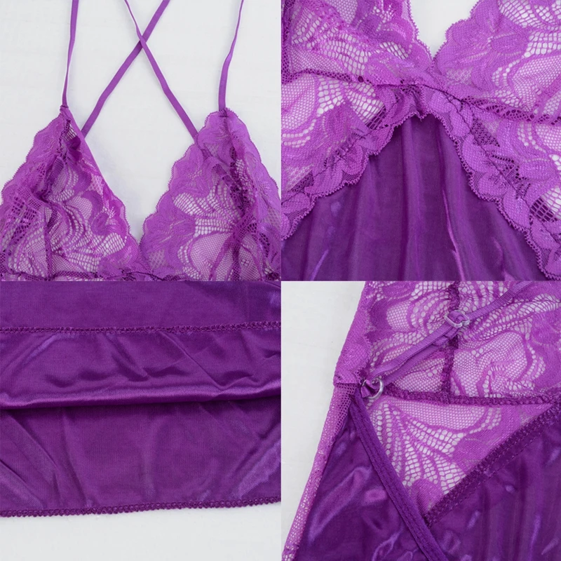 Женская ночная рубашка атласная кружевная Пижама домашняя одежда для сна -