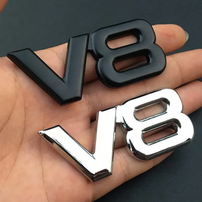 

Автомобильный металлический сплав 3D V8 логотип двигателя объемный багажник задний автомобильный значок наклейка хром V8 боковое крыло ФотоСтиль