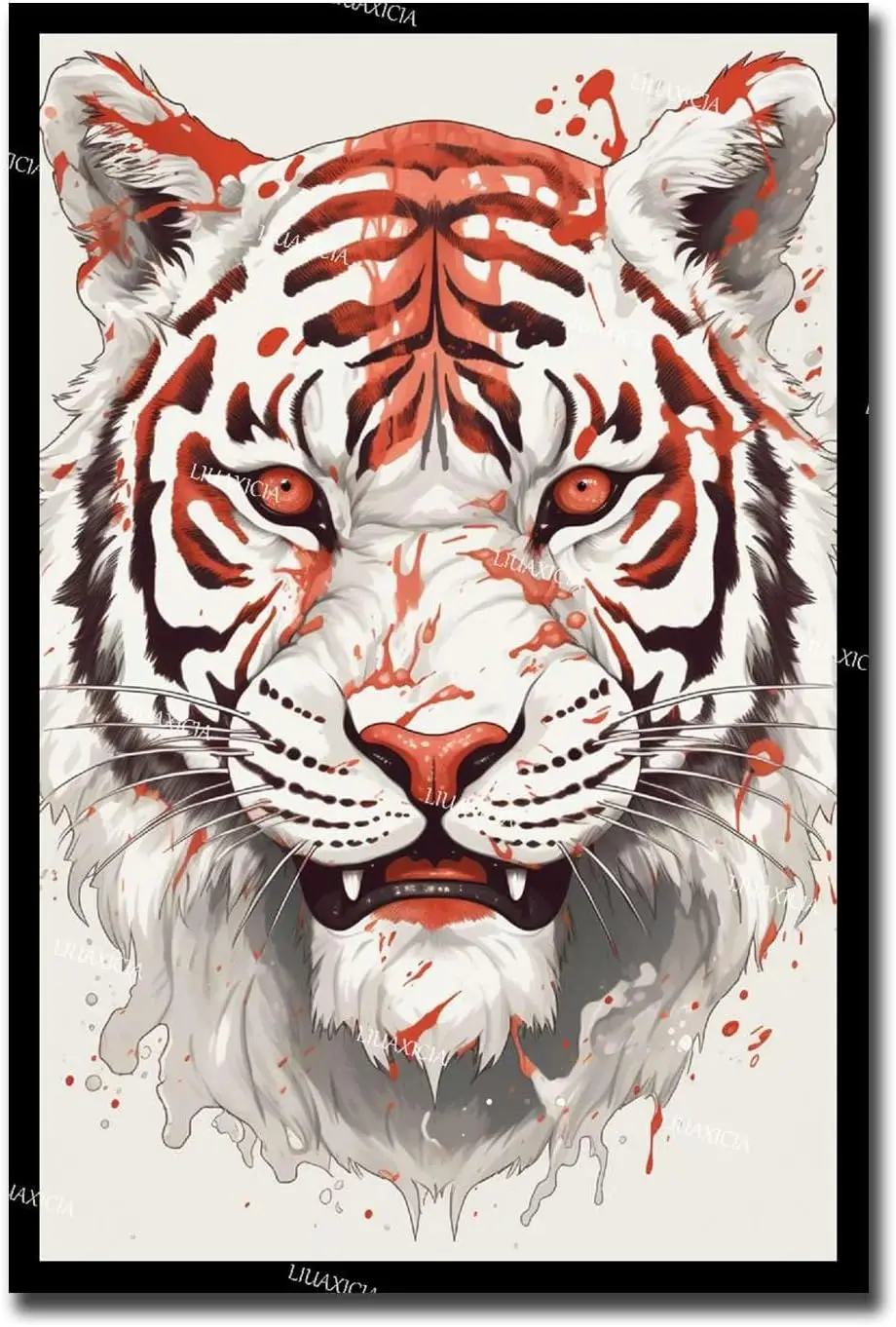 LUAXCA Artst Grade Canvas Tger Wall Art Decor Prnts for Office Decoratons Farmhouse Home 16X24h F