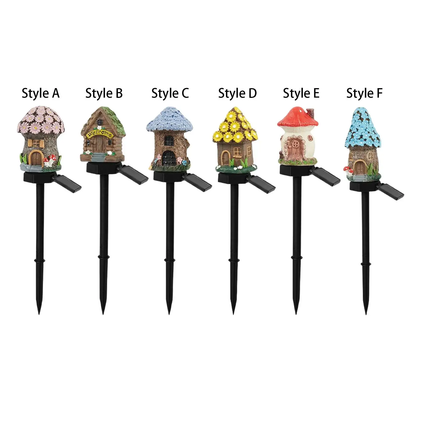 

Solar Powered Garden Stake Light House LED Decorative Light for Yard Patio