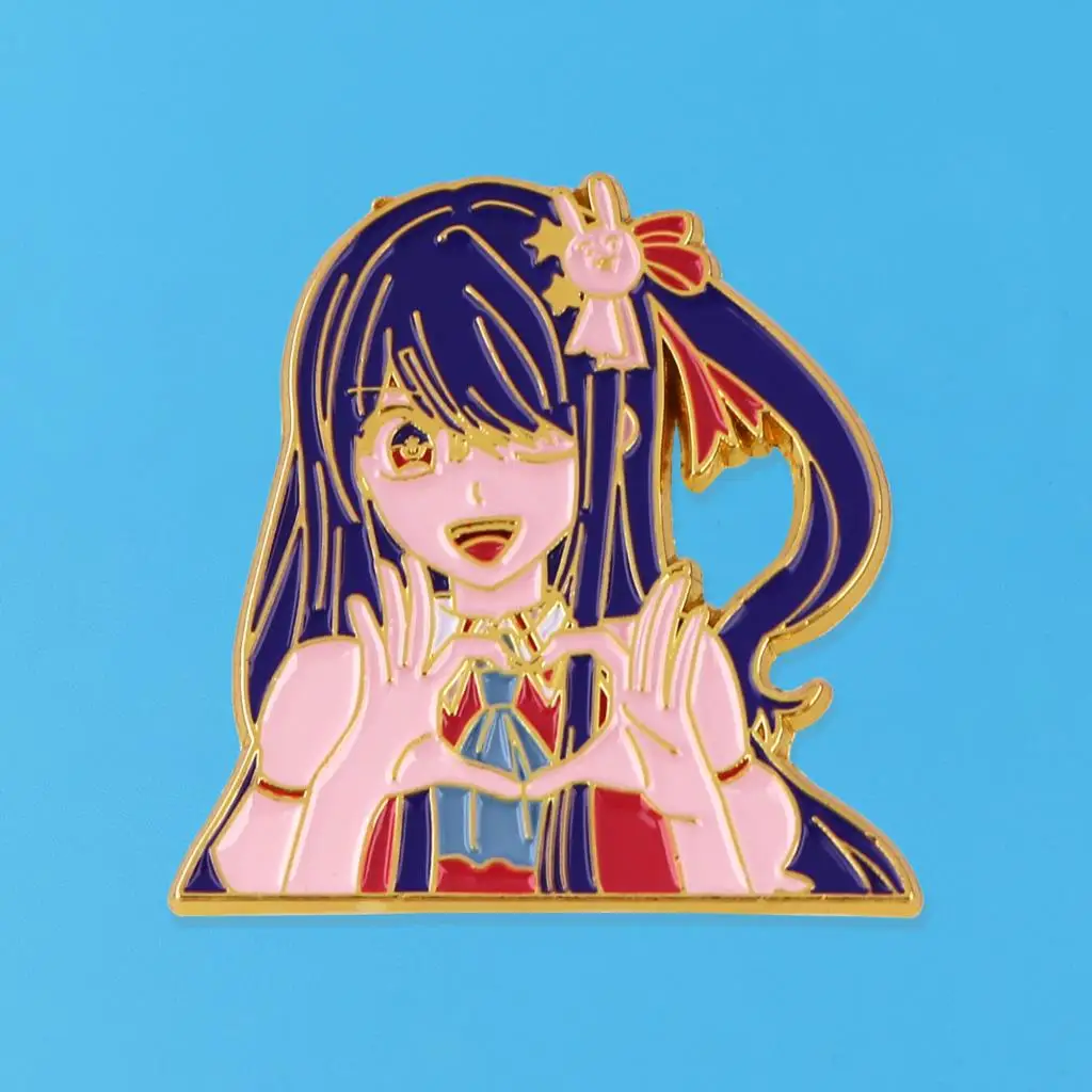 

AD2540 Cute Anime Girl Enamel Pin Women's Brooches Briefcase Badges Manga Lapel Pins for Backpack Accessories Kid's Gifts