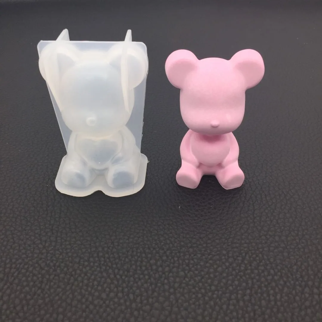 3D Bear Mold Silicone Mold Candle Diy Scented Candle Making Kit 3d Silicone Mold for Candle Making images - 6