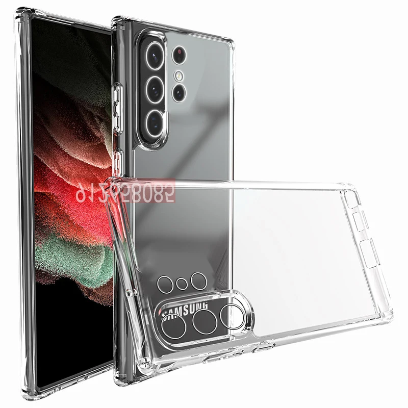 

For Samsung S22 Ultra Case Transparent Slim Soft TPU Clear Cover For Galaxy S22 S22 Plus Funda