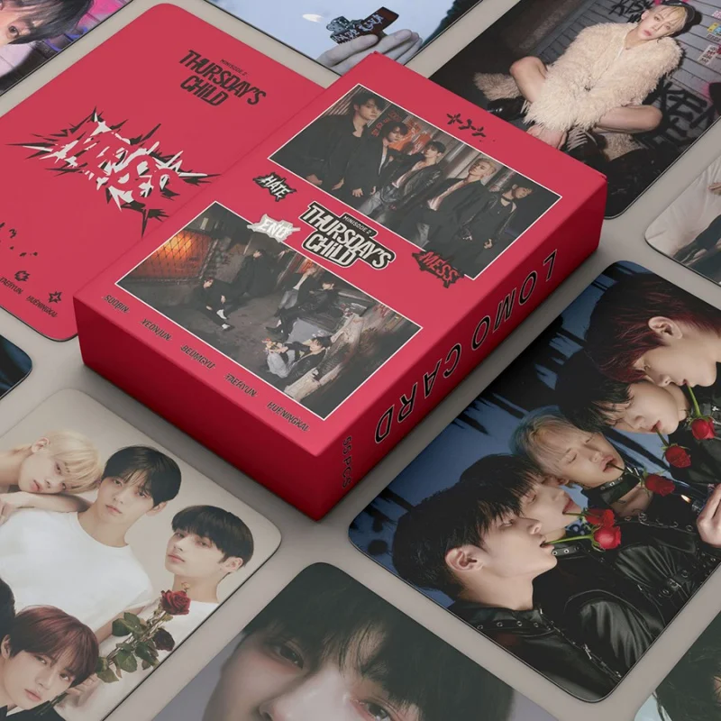 

55pcs/set Kpop TXT Stray Kids Lomo Cards Thursday's Child Album Photocards Straykids Photo Card Postcard for Fans Collection