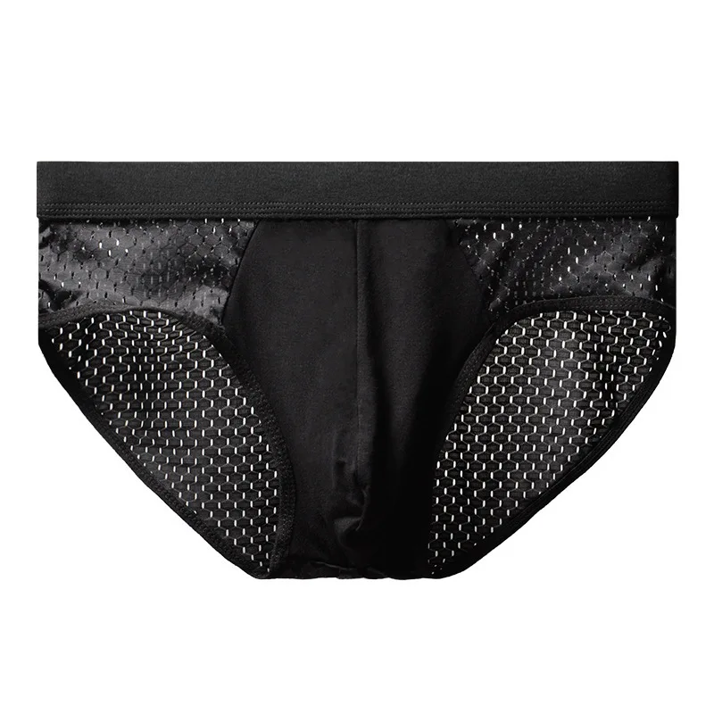 Underwear Men Briefs Sexy Man Panties For Male Underpants Briefs Ice Silk U Pouch Plus Size
