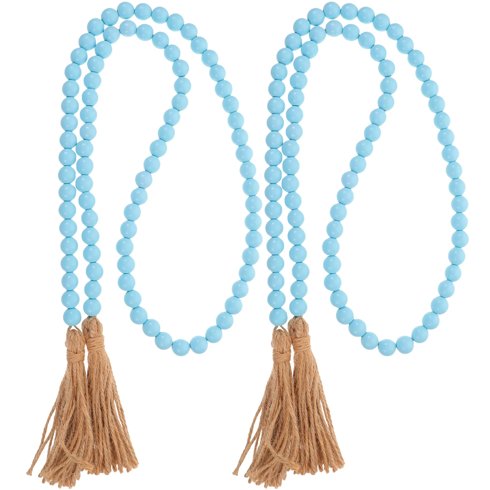 

Garland Beads Bead Decor Rustic Farmhouse Wood Prayer Hanging Tassel Home Tassels Wall Country Ornaments Decorative Wedding