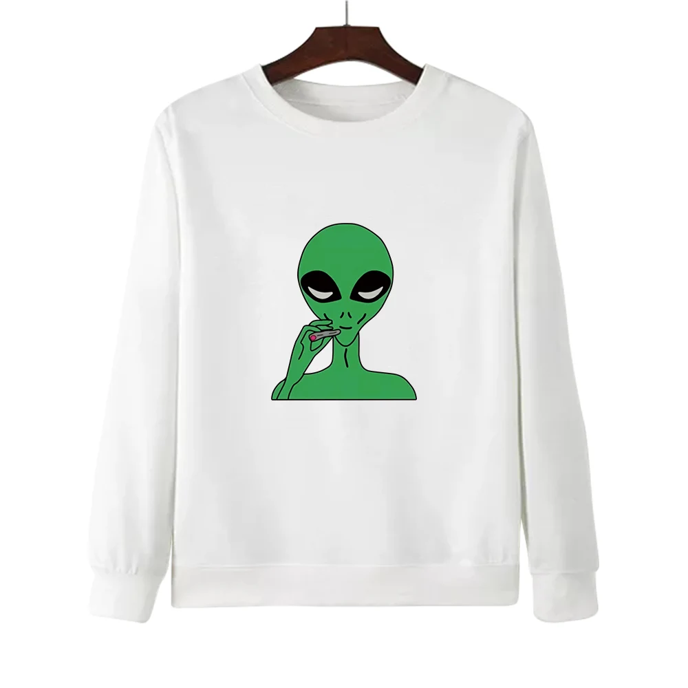 

CLOOCL Space Aliens Printed Sweatshirt Men Women Pullovers Harajuku Crew Neck Long Sleeve Male Female Tracksuits Sudaderas