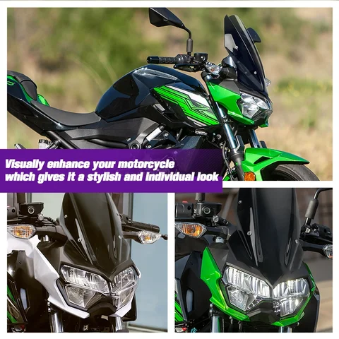 Передний обтекатель лобового стекла мотоцикла WOLFLINE с кронштейном для Kawasaki Z400 2019 2020 2021 2022 2023 2024, аксессуары для мотоциклов