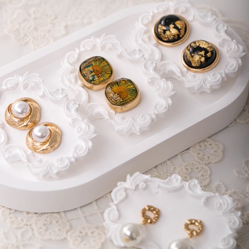 Европейские штукатурные серьги-гвоздики витрина для карт украшение реквизит