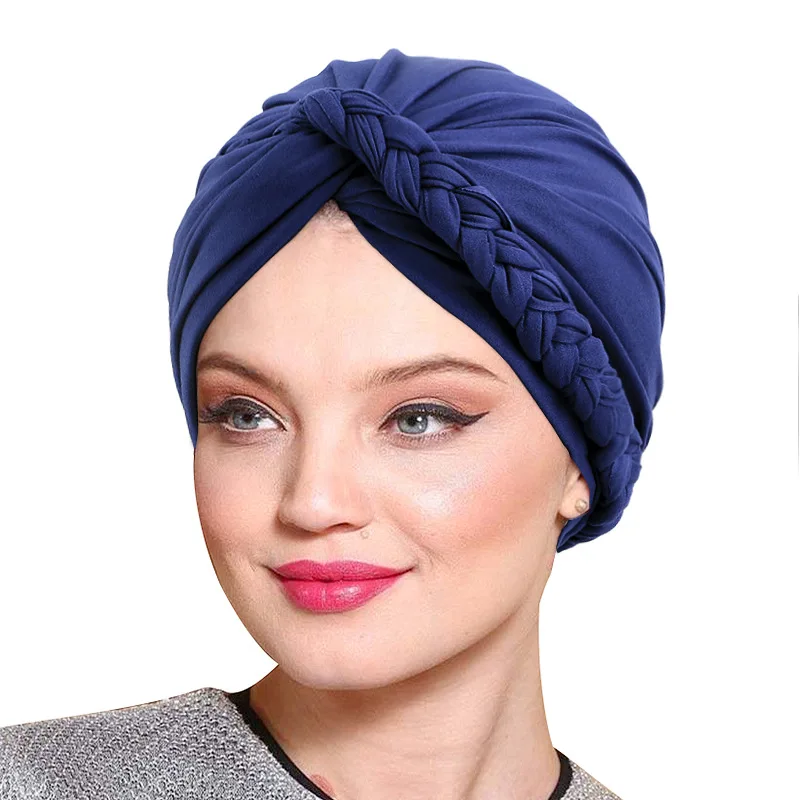 

WLP African Bohemian Twist Braid Headband Ethnic Hat Muslim Hijab for Women Turban Headwrap Bonnets Headscarf Hijabs Femme