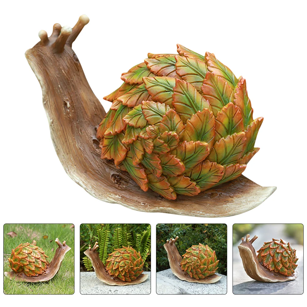 

Garden Resin Snail Decorative Figurine Outdoor Flowerpot Landscape Ornament