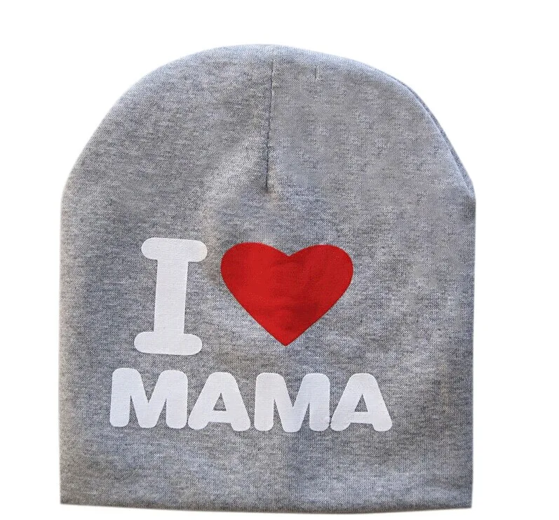 Вязаная шапка-бини для малышей с принтом я люблю папу | Детская одежда и обувь