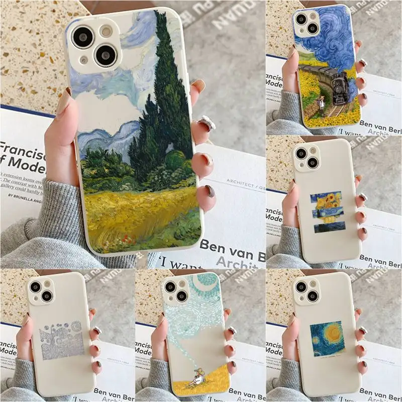 

Van Gogh Starry Sky Art Phone Case For Iphone 7 8 Plus X Xr Xs 11 12 13 Se2020 Mini Mobile Iphones 14 Pro Max Case