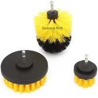 3pcs power scrubber brush sets electric car cleaning brush tool for cordless round attachment kit power scrub brush