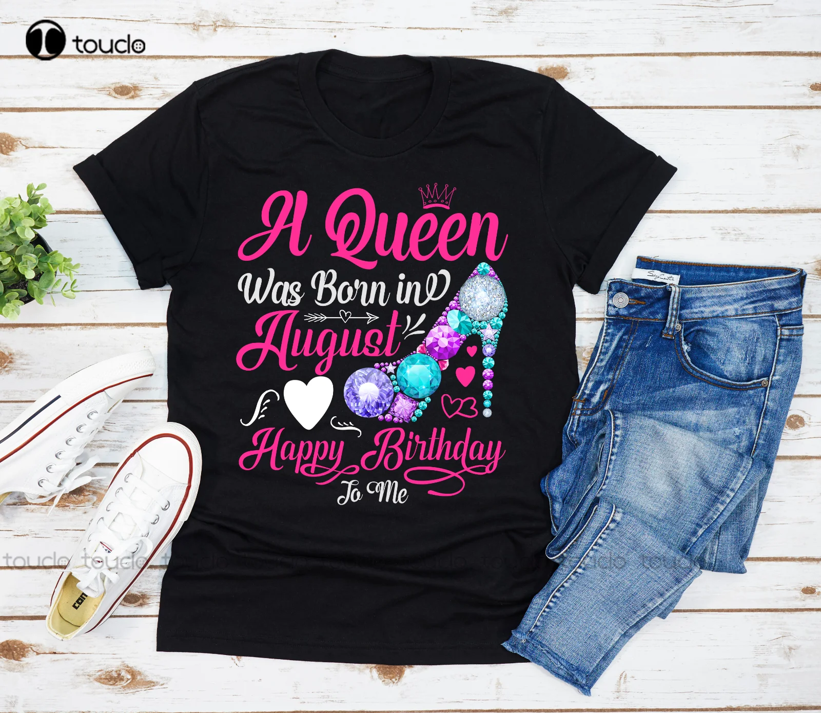 

Женская Вечерние лка с надписью «New A Queen Was Born In August»