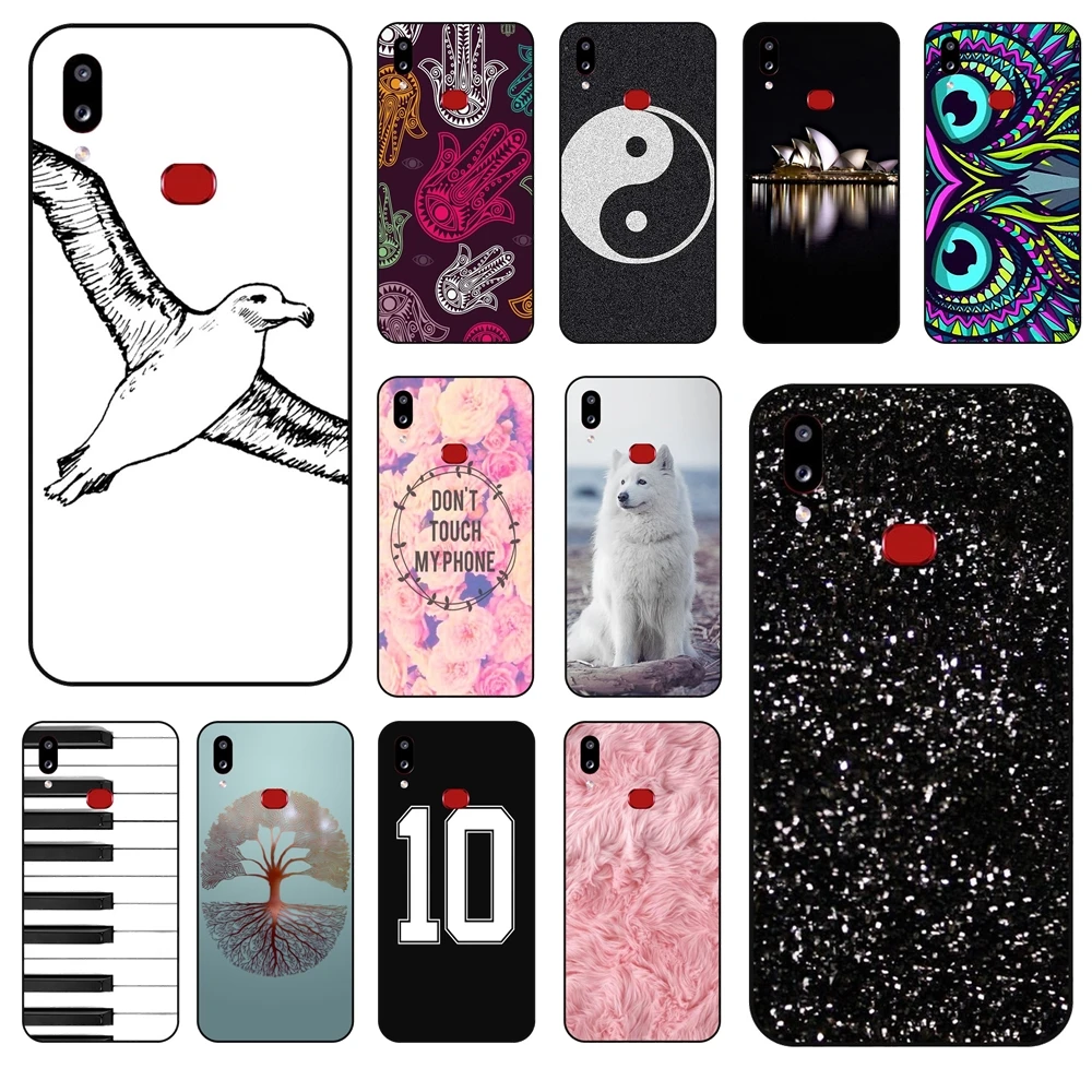 Роскошный черный чехол-бампер с изображением пейзажа для Samsung Galaxy A10s бампер