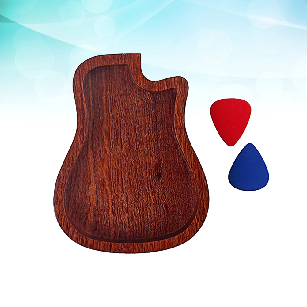 

Thumb Picks Guitar Bass Pick Ukulele Pick 12*9.5*1.5cm Felt Brown Wooden Bass Plectrum Case Guitar Plectrum Picks