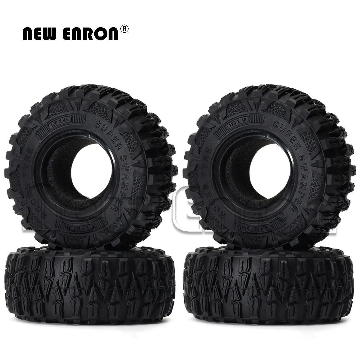 

NEW ENRON 2.2" Super Swamper Rocks Tyre 120MM 4Pcs For 1:10 RC SCX10 90046 D90 TRX4 Traxxas TRX-4 Tamiya CC01 MST jimny RC4WD