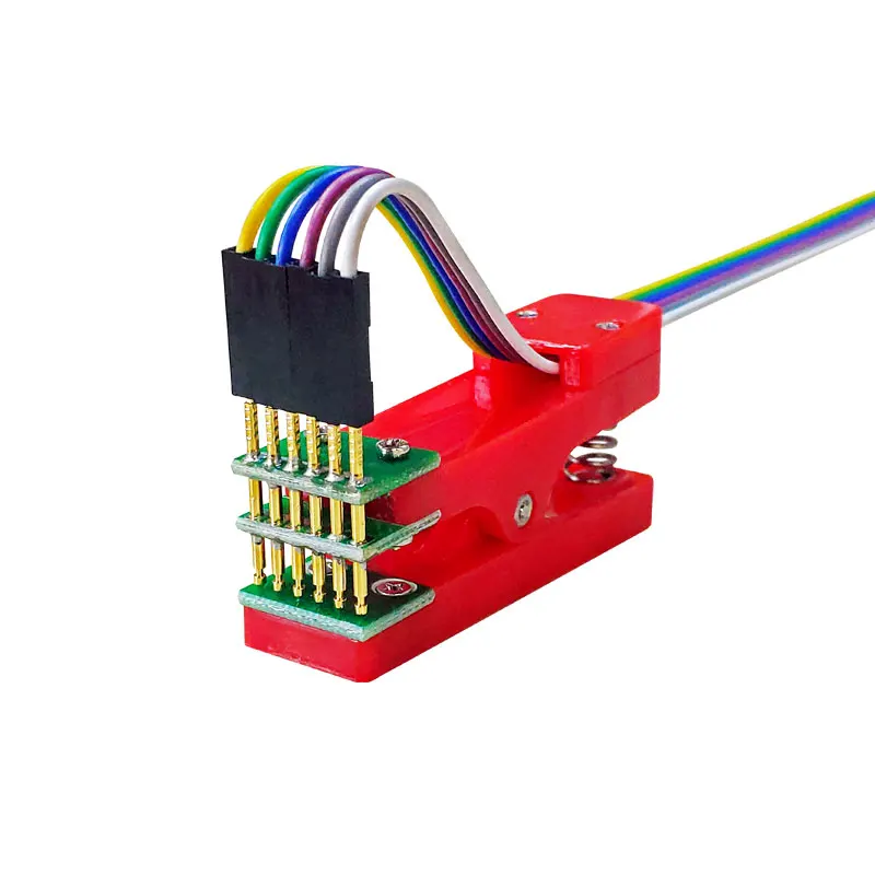 

Single-row Probe Pogo Pin Test Fixture, PCB Programming Clamp 2.54mm Cable Length 30cm