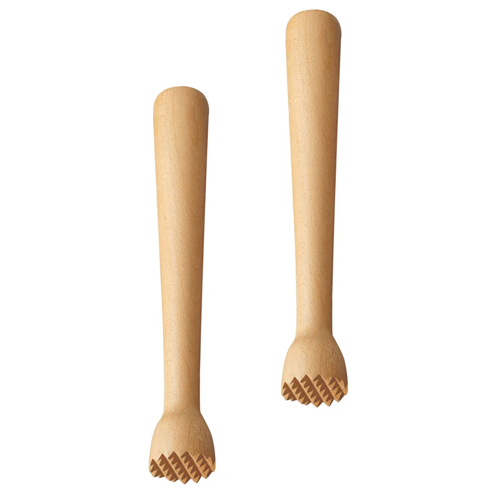 

2pcs Muddler Beech Stirring Rod Professional Popsicle Mixing Rod