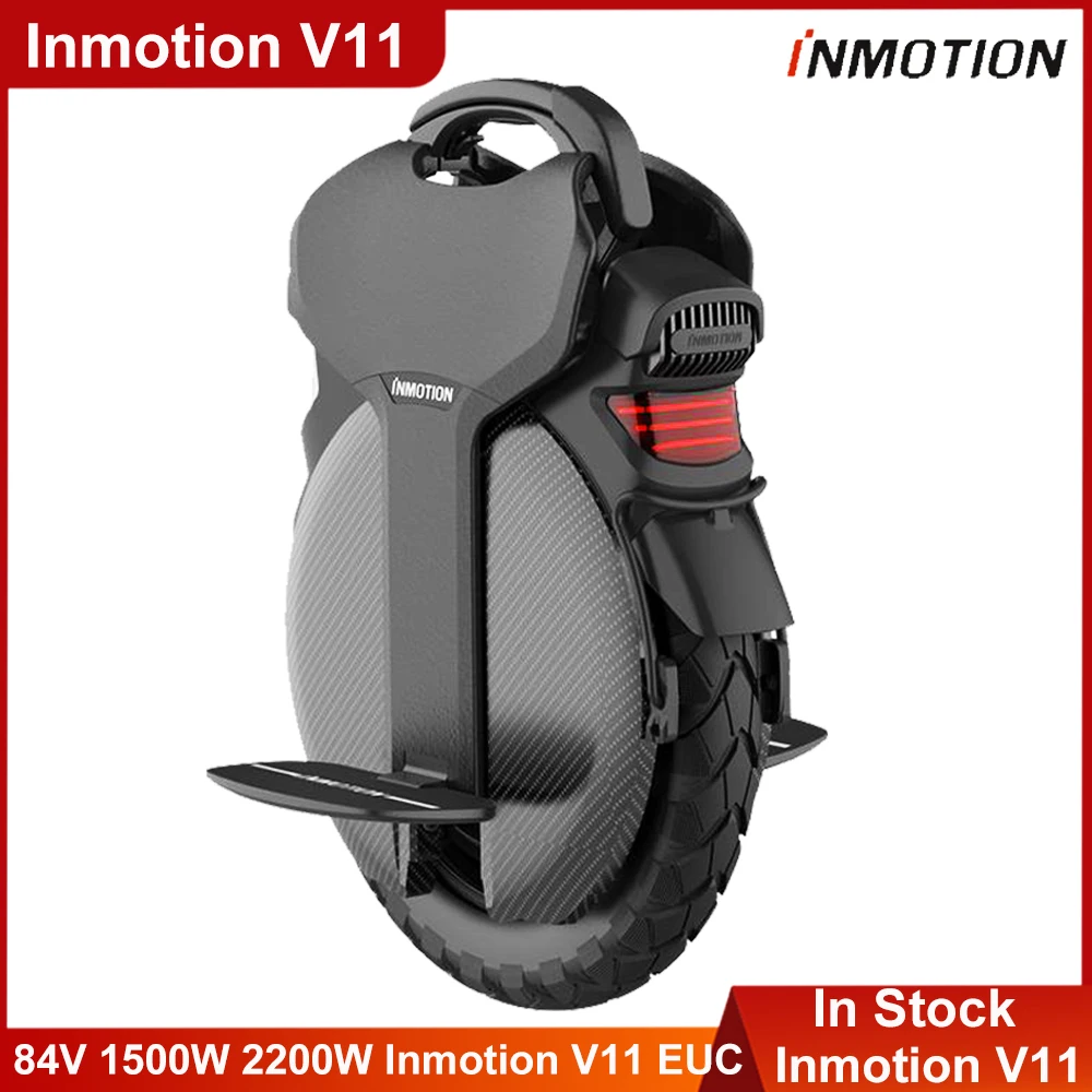 Оригинальный Моноцикл INMOTION V11, пневматическая подвеска 84 в 2000 Вт, самобалансирующийся скутер, Электрический моноколесный гироскутер со встроенной ручкой
