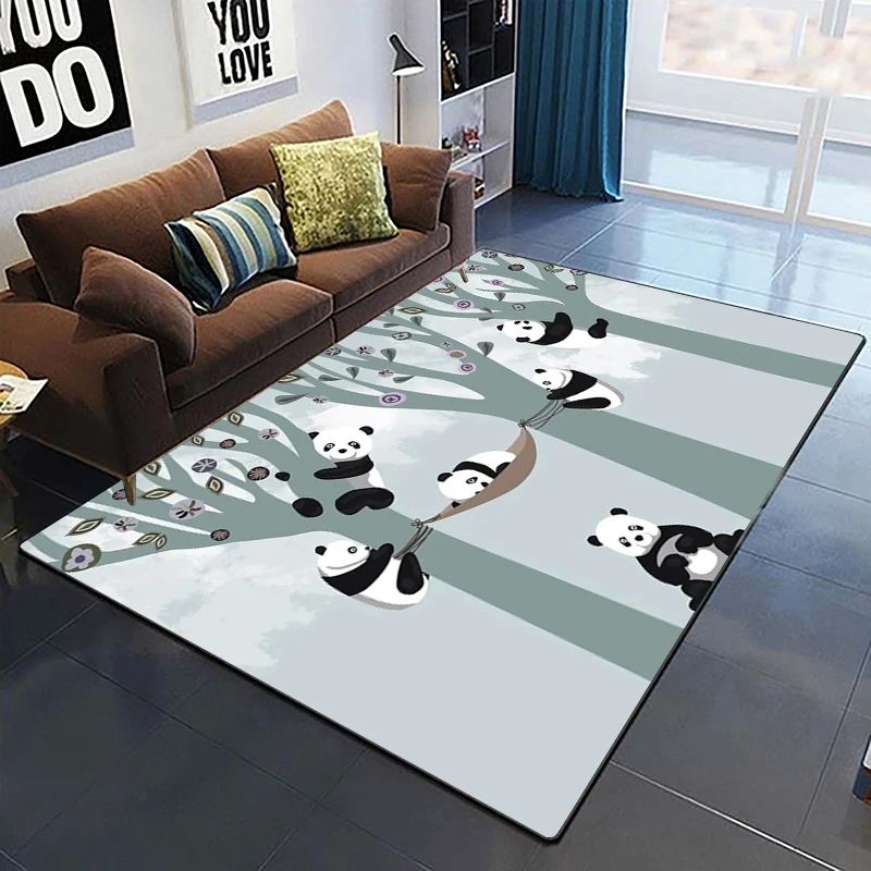 Chinese Panda Carpet custom Picnic yoga play mat  living room yoga mat decor camping damp proof mat washroom floor mat cute rug