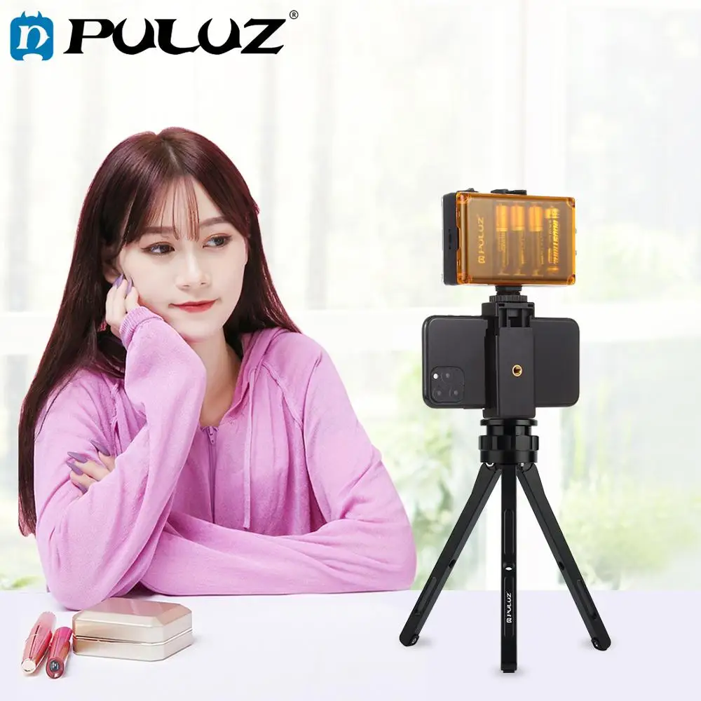 

PULUZ Adjustable Aluminum Alloy Mini Tripod Stand Lightweight Travel Tabletop Tripod For DSLR Digital Cameras & Smart phone