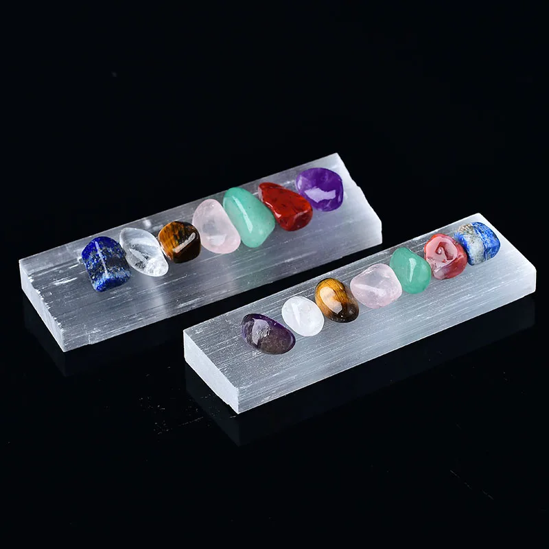 Natural Seven Crude Selenium Chakra Mineral Rod Irregular Wands Crystal Healing Point Specimen Shapes Crafted Stone Decor Home |