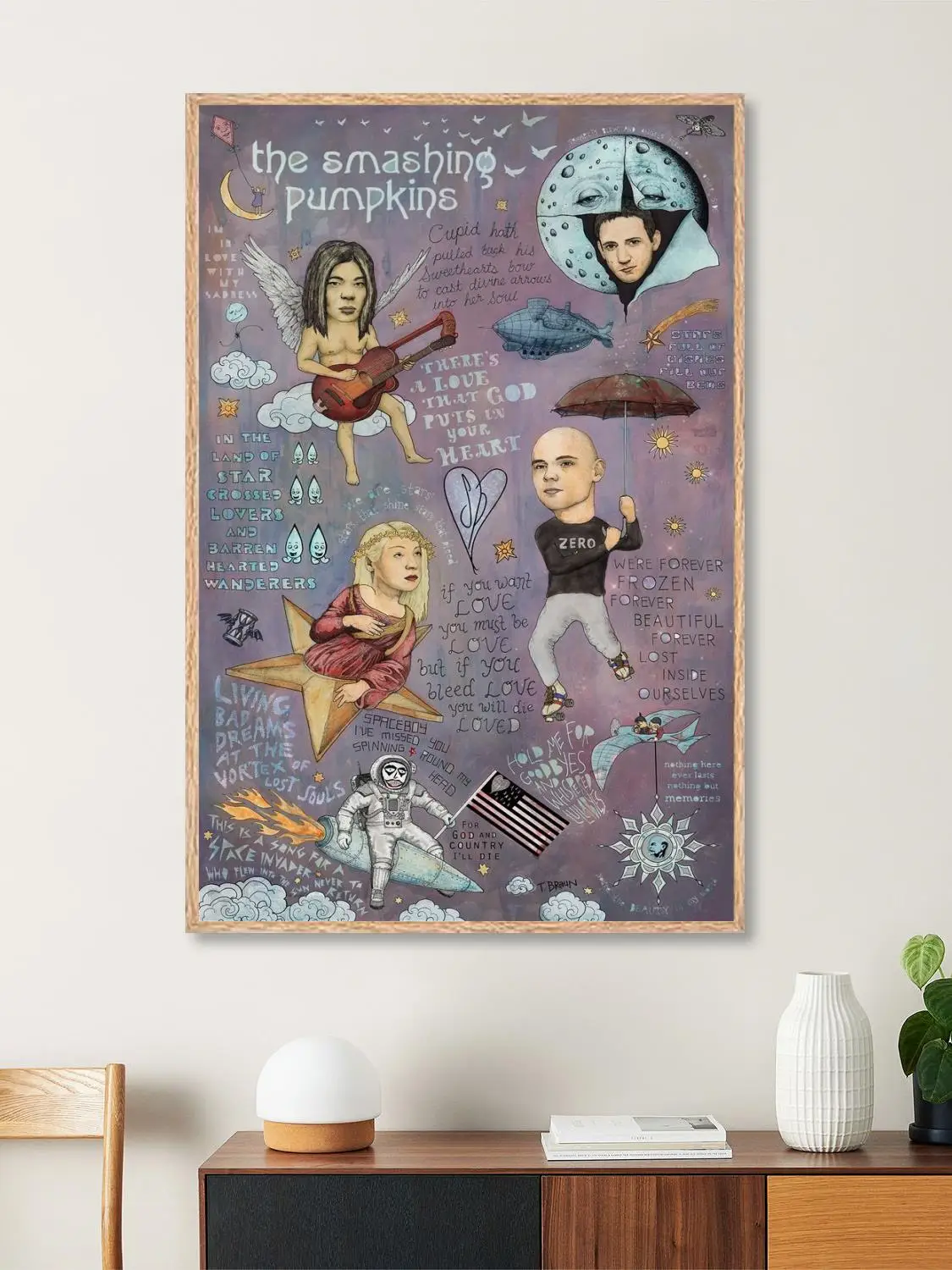 the smashing pumpkins Singer Poster Prints Wall Art Canvas Painting For Modern Family Living Room Home Decor