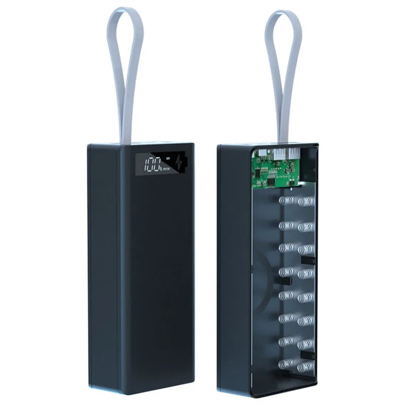 Ceny Odpinany 16*18650 Power Bank DIY Obudowa Power Banku Wsparcie Szybkie I Bezprzewodowy ładowania Obudowa Z Power Bankiem Bez Baterii