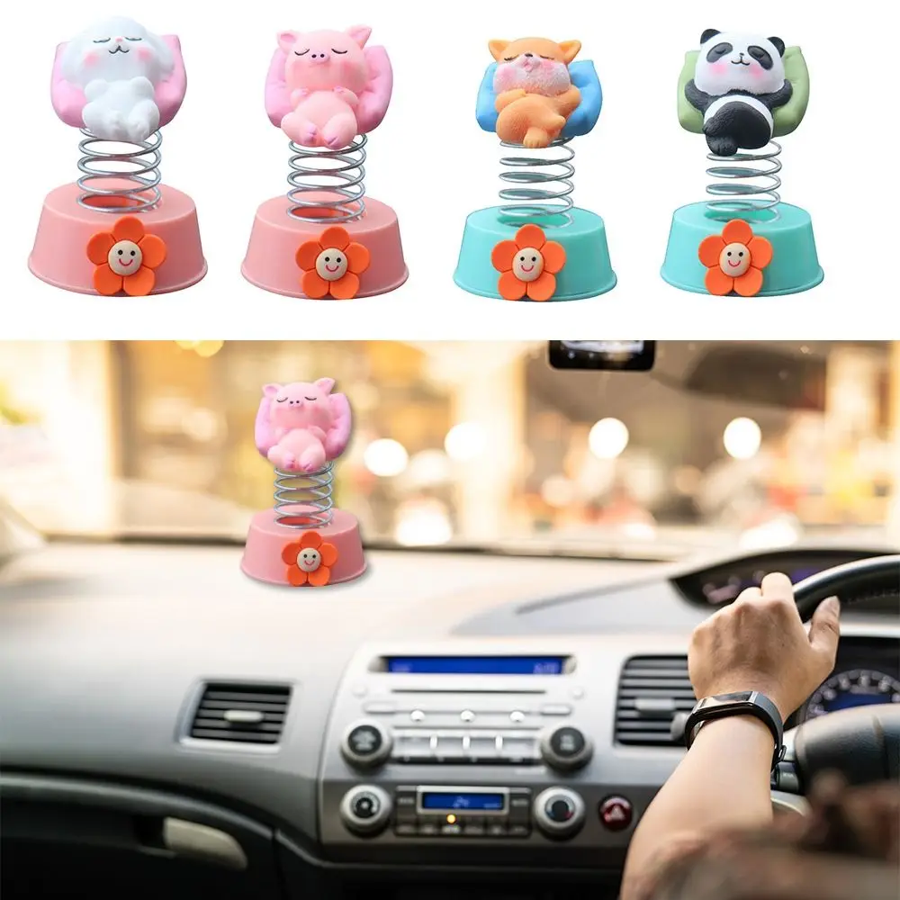 Забавная резиновая модель украшения для автомобиля мультяшный рождественский