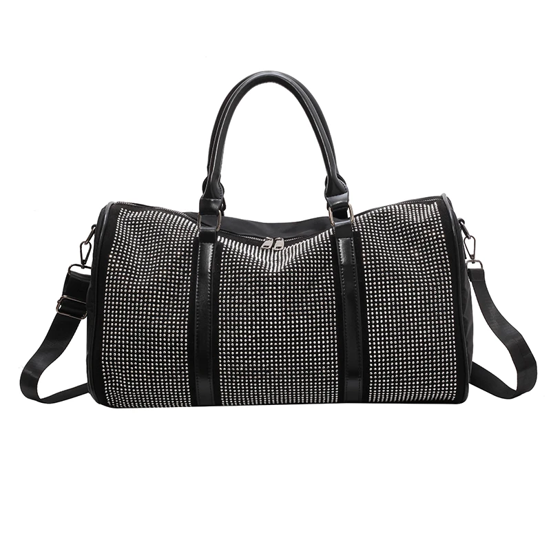 Fashion Large Capacity Leather Rivet Design For Men's And Women's Travel Bags Sac A Main Femme Luxury Designer Handbag