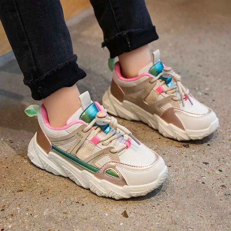 2022 Spring Fashion Chunky Children's Sneakers Comfortable School Sports Shoes for Girls 3-10 Year Kids Shoes Boys basket enfant