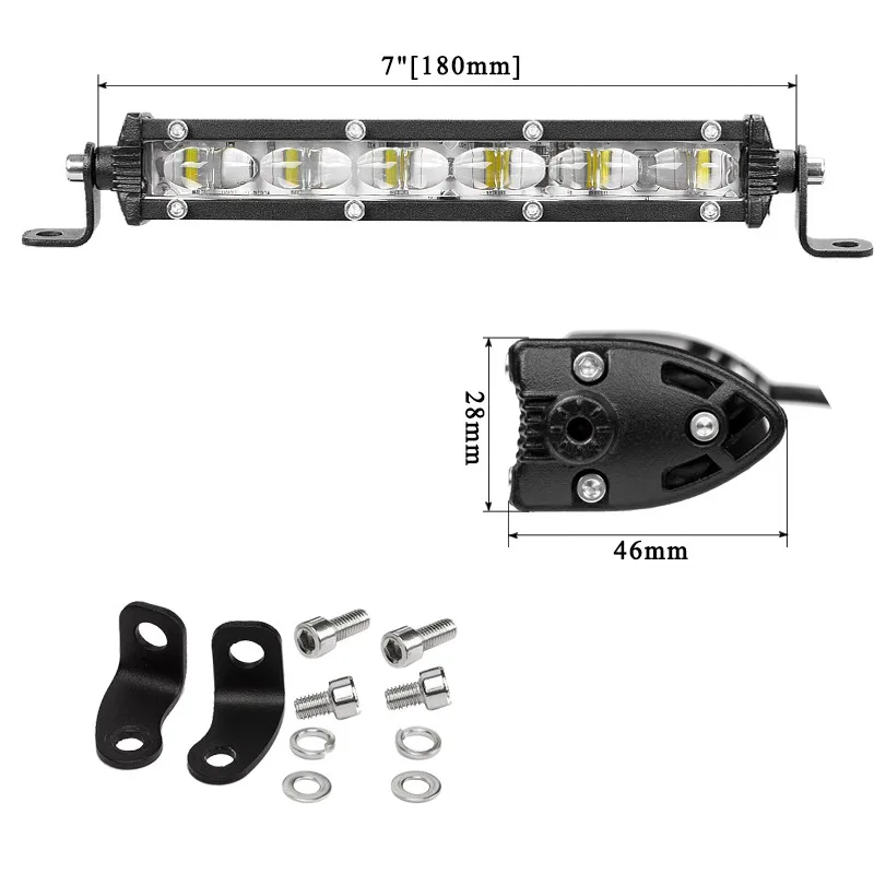 7-дюймовый мотоциклетный прожектор со светодиодной подсветкой автомобильная