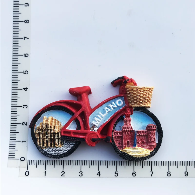 Миланский пейзаж дизайн велосипеда магнит на холодильник подарок украшение из