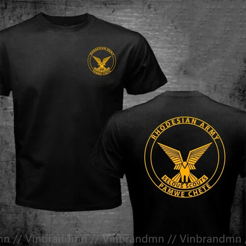 Rhodesian Zimbabwe Selous Scouts Pamwe Chete Logo T-Shirt Men Women Tee Shirt Creative Novelty Summer Army Green T For Man