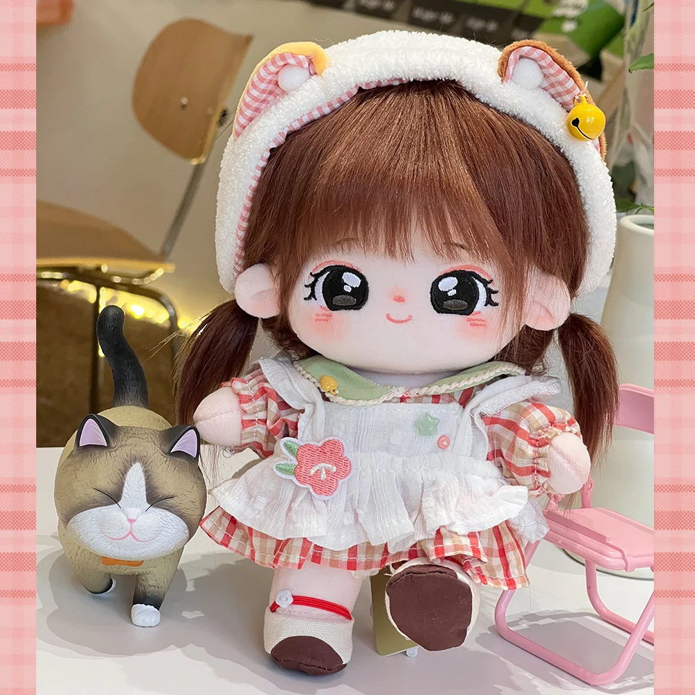 

Kpop Star No Attribute 20cm Plush Fried Hair Stuffed Doll Toys Body Cute Cosplay Props Collection Plushie Kids Fans Xmas Gift