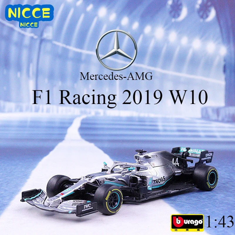 

Bburago Diecast 1:43 Car Metal F1 Car Formula 1 Model Racing Car Benz AMG Petronas W07 W10 Alloy Toy Car Collection Kids Gift