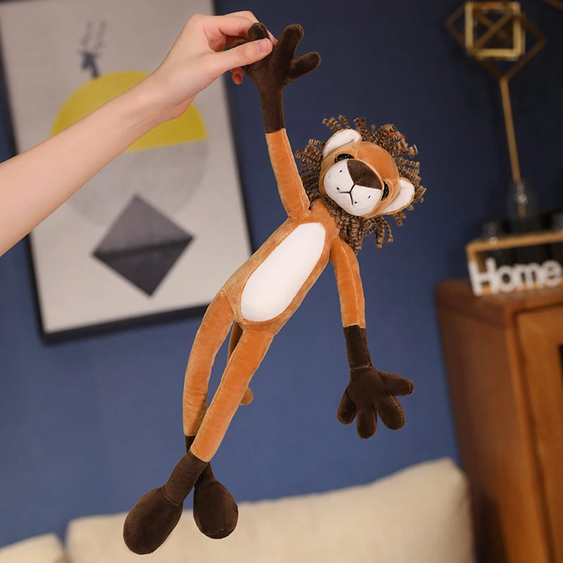 Мягкая реалистичная кукла-жираф с изображением льва тигра слона обезьяны