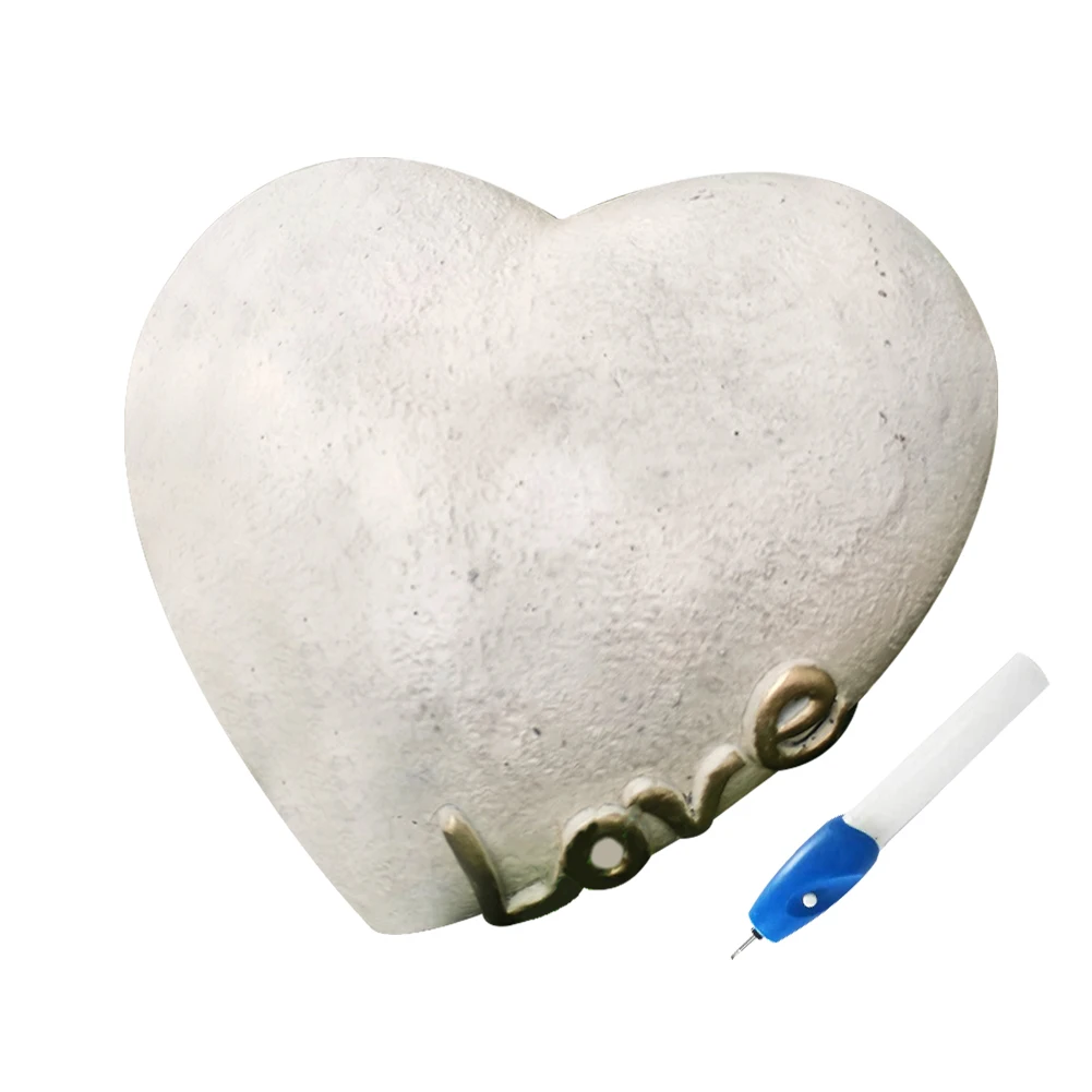 

Pet Memorial Stone Dog Gravestone Tombstone Heart Shape Sunscreen Garden Grave Marker Sympathy Resin Weatherproof Indoor Outdoor